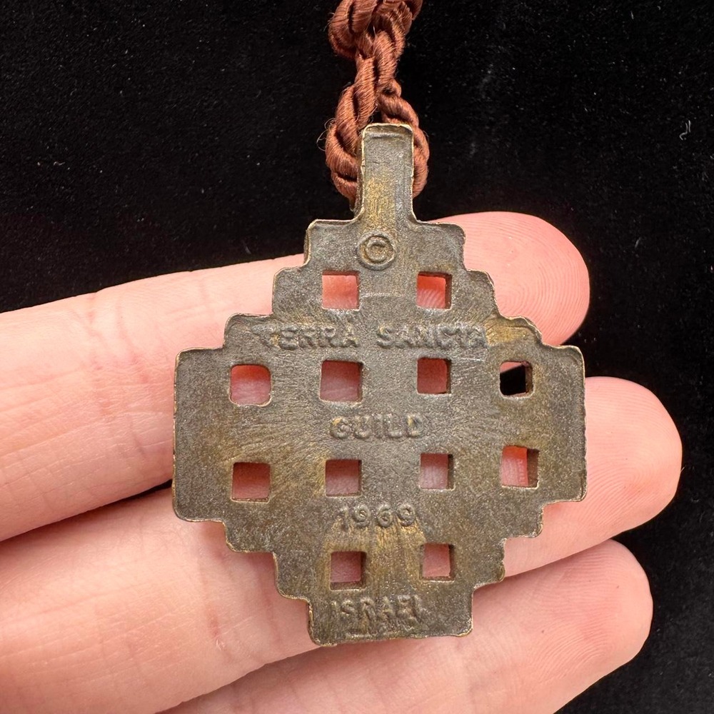 1969 Brass Terra Sancta Guild Jerusalem Israel Necklace